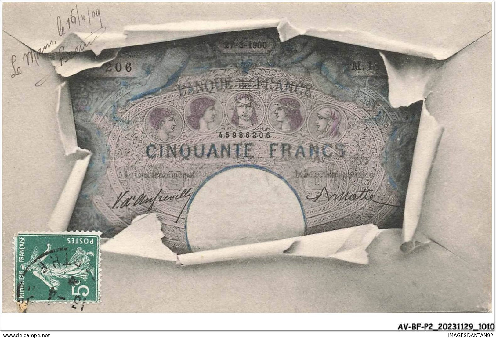 AV-BFP2-0692 - MONNAIE - Billet - Banque De France - Cinquante Francs - Monedas (representaciones)