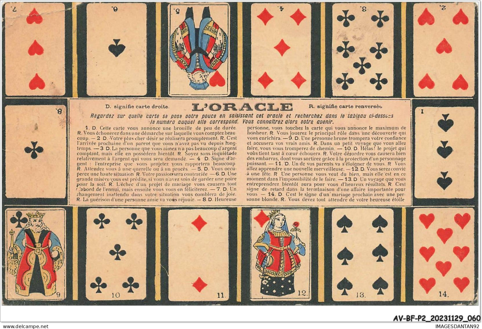 AV-BFP2-0218 - JEUX DE CARTES - L'oracle - Spielkarten