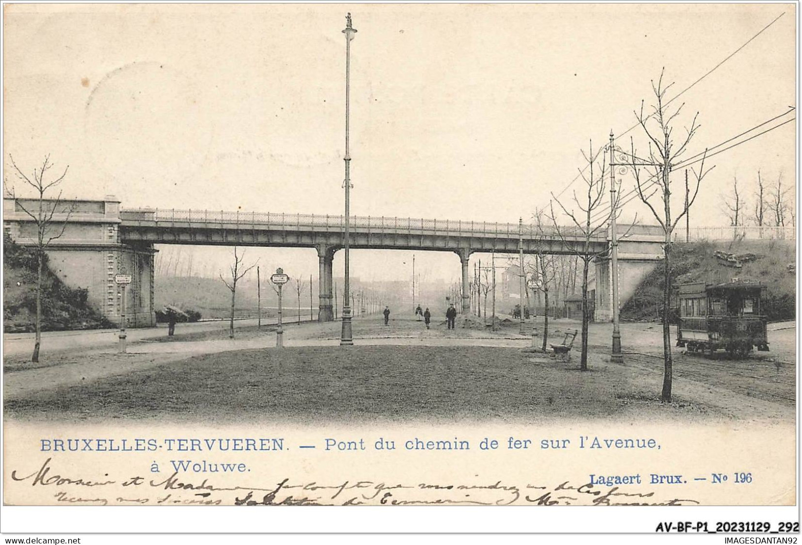 AV-BFP1-0147 - BELGIQUE - Bruxelles-Tervueren - Pont Du Chemin De Fer Sur L'Avenue à Woluwe - Spoorwegen, Stations