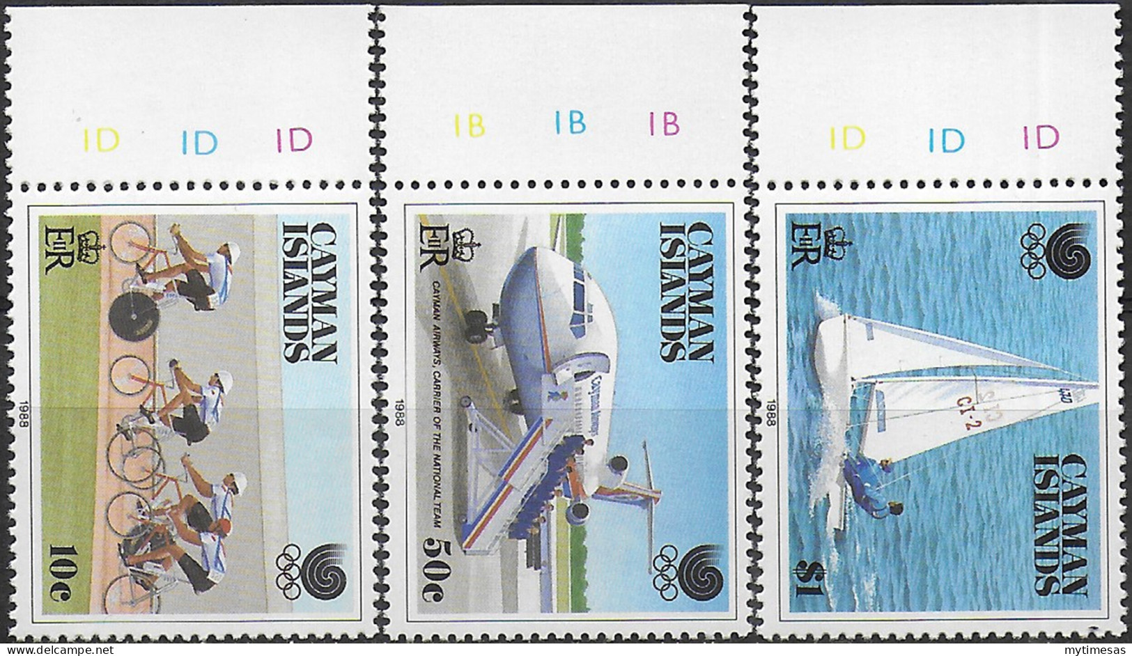 1988 Cayman Islands Olympic Games 3v. MNH SG. N. 671/73 - Other & Unclassified