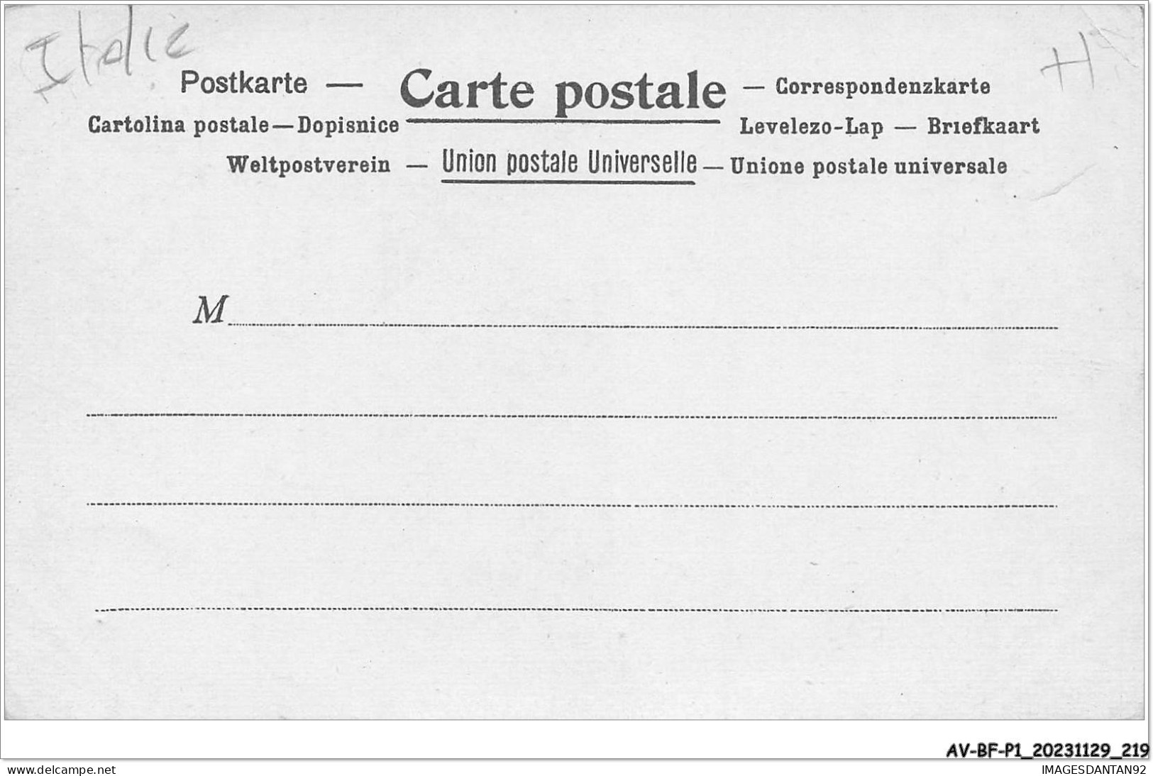 AV-BFP1-0110 - ITALIE - La Poste En Italie - Drapeau - Otros & Sin Clasificación