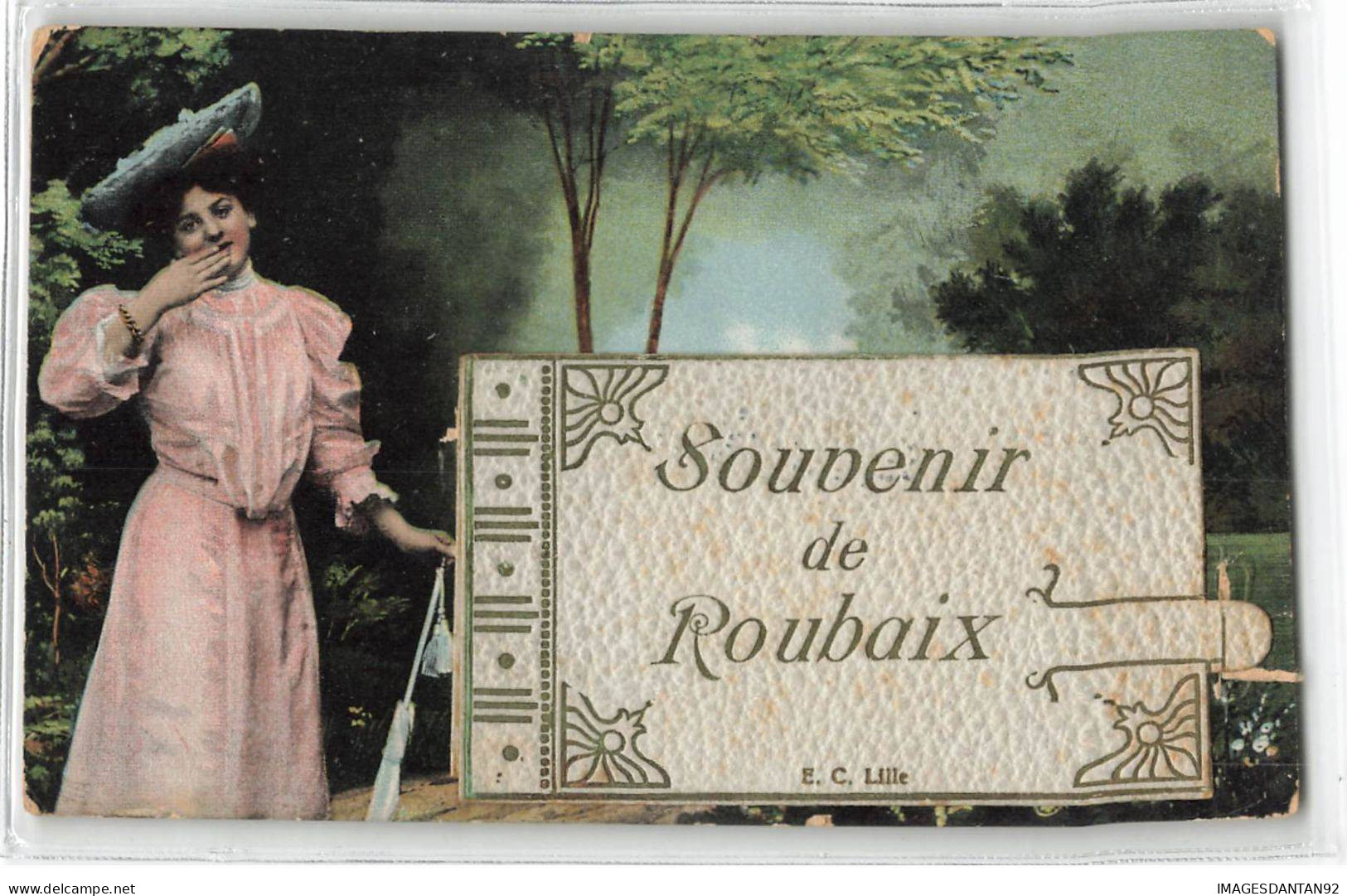 59 ROUBAIX #FG56430 SOUVENIR DE .... CARTE A SYSTEME - Roubaix