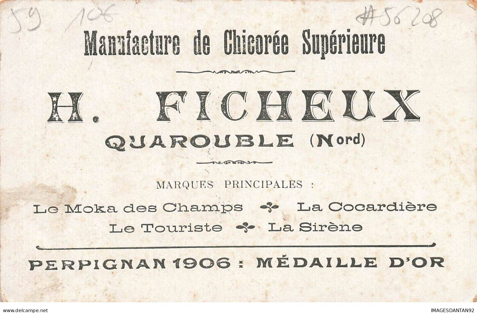 59 QUAROUBLE #FG56208 MANUFACTURE FICHEUX CARTE PUBLICITAIRE LA MER ATTENTE DU PECHEUR PAR BESNOU - Sonstige & Ohne Zuordnung