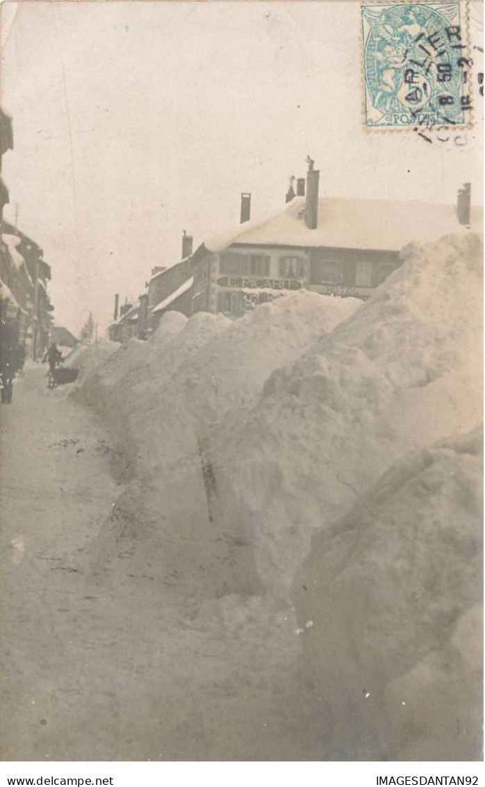 25 PONTARLIER #FG56397 FAUBOURG ST PIERRE PICARD CHUTE DE NEIGE CARTE PHOTO - Pontarlier