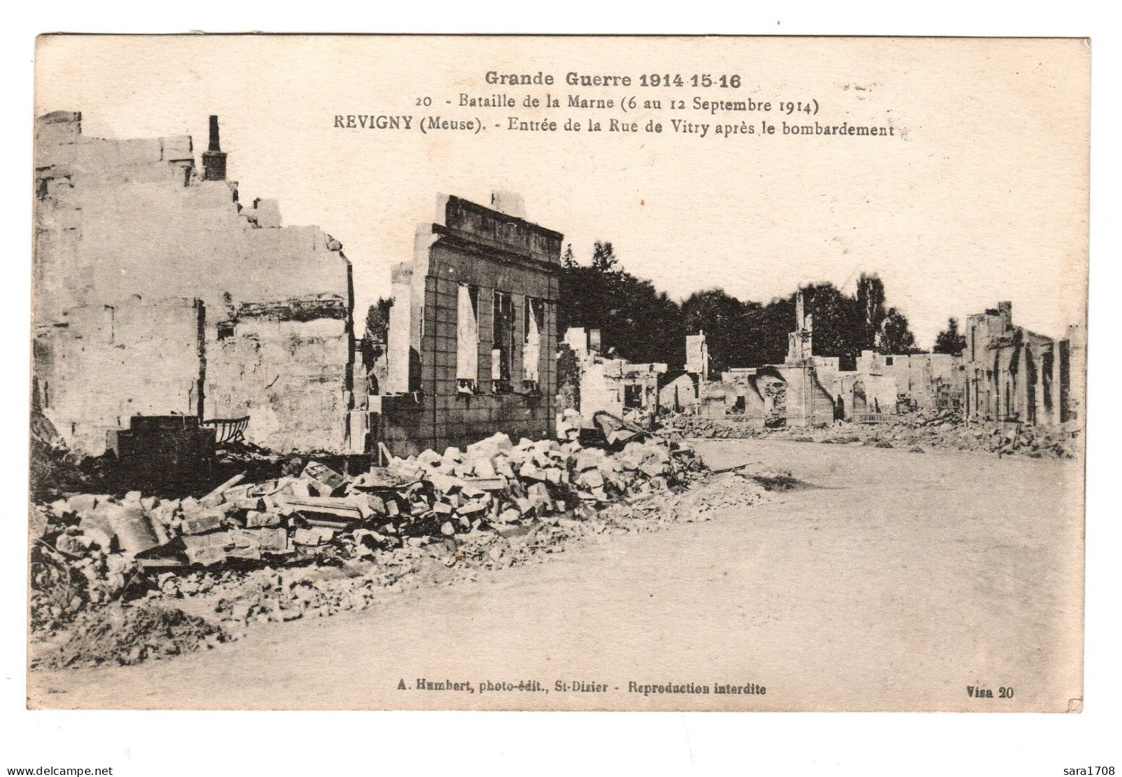REVIGNY, Entrée De La Rue De Vitry. - Guerre 1914-18