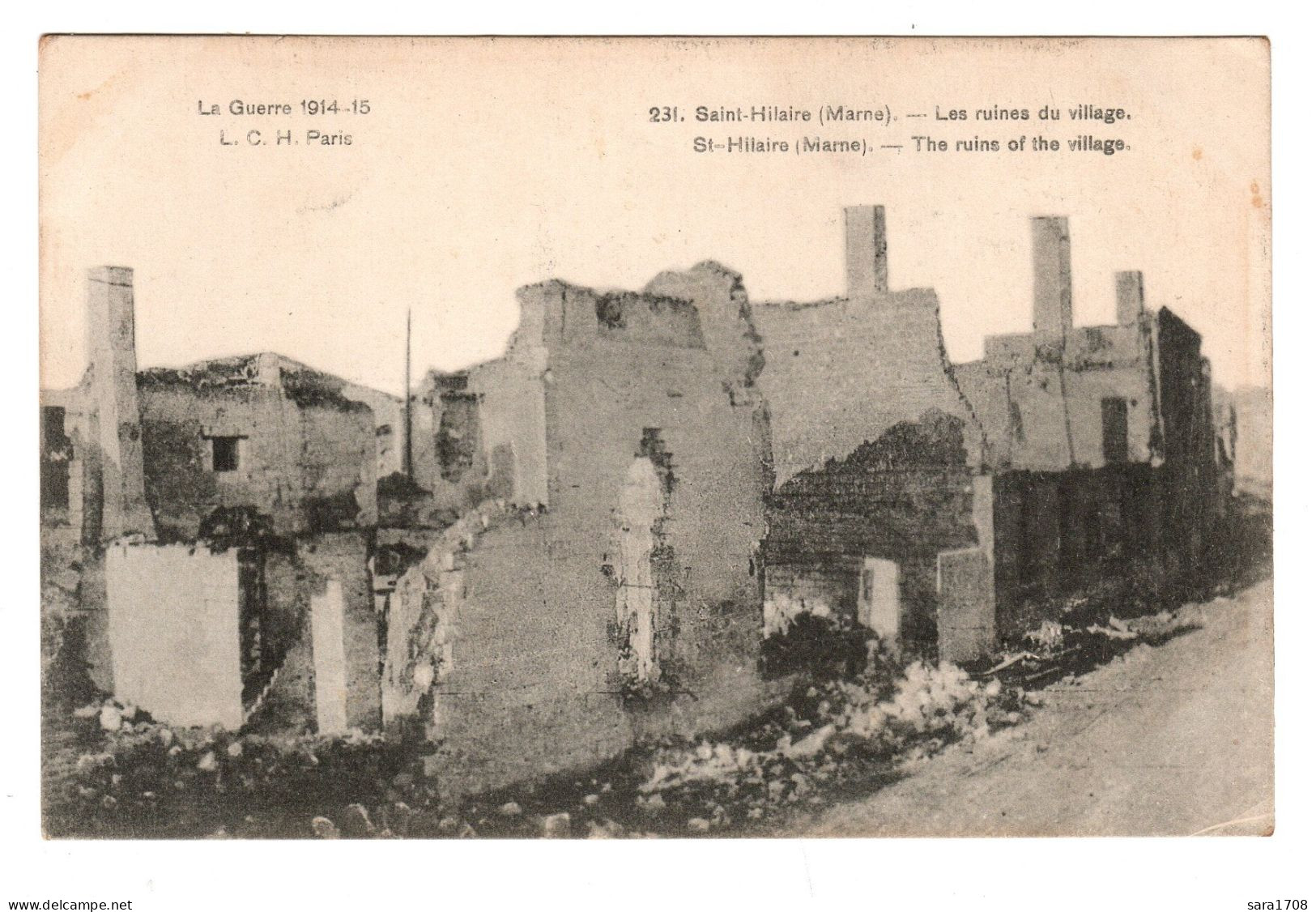 SAINT HILAIRE, Les Ruines Du Village. - Guerre 1914-18