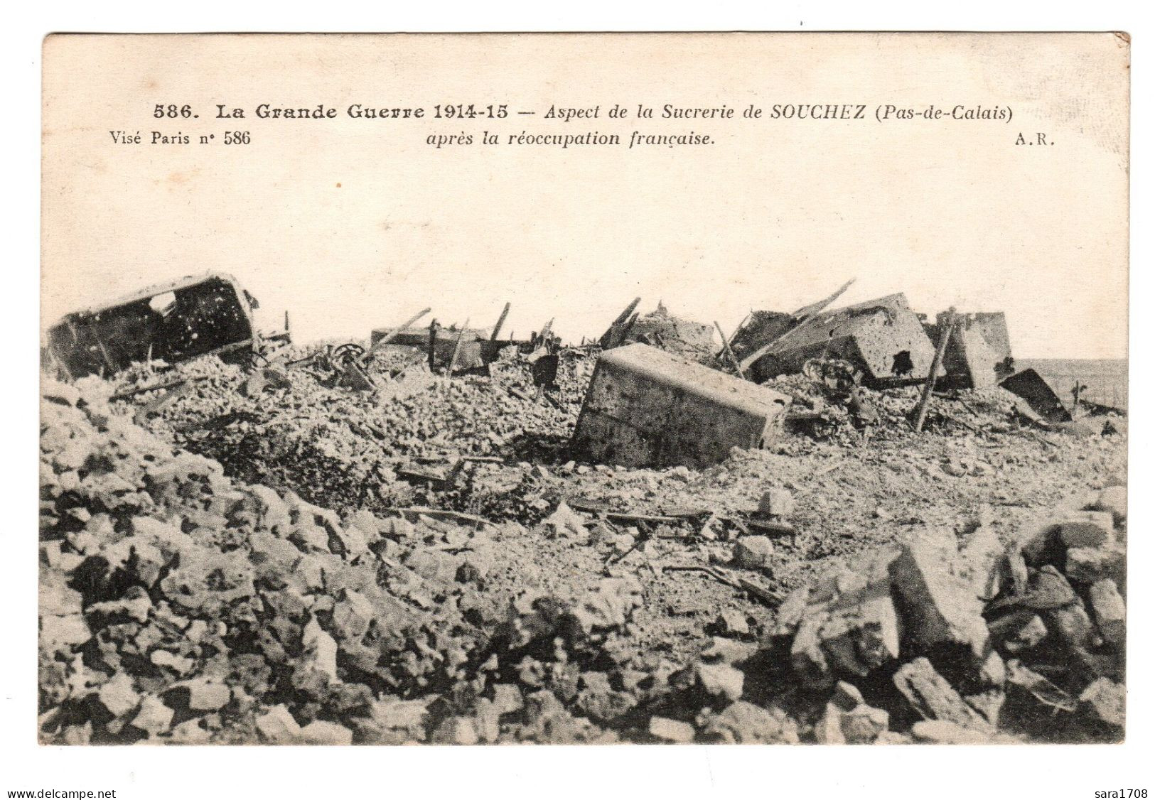 SOUCHEZ, Aspect De La Sucrerie Après La Réoccupation Française. - War 1914-18