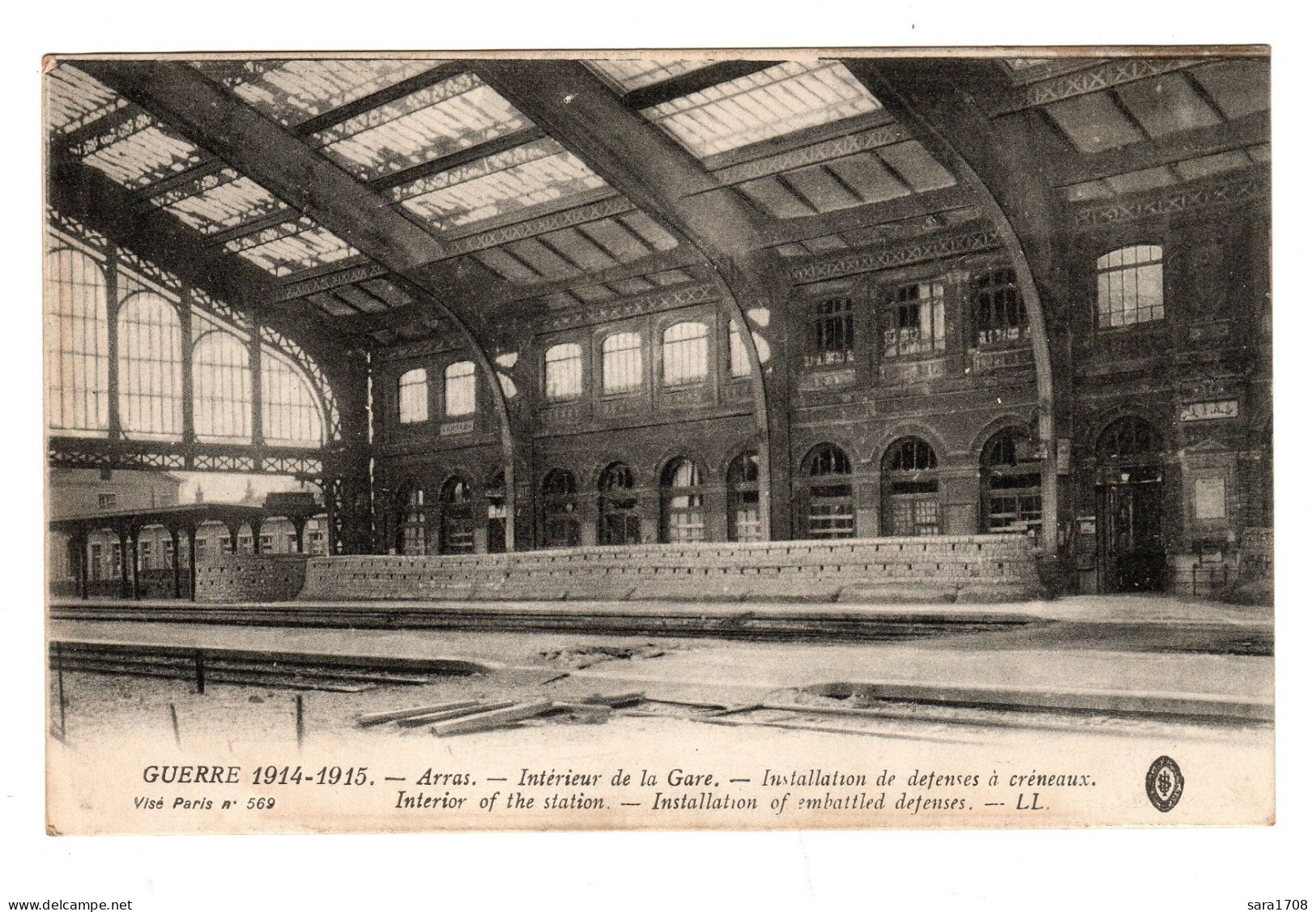 ARRAS, Intérieur De La Gare. - War 1914-18