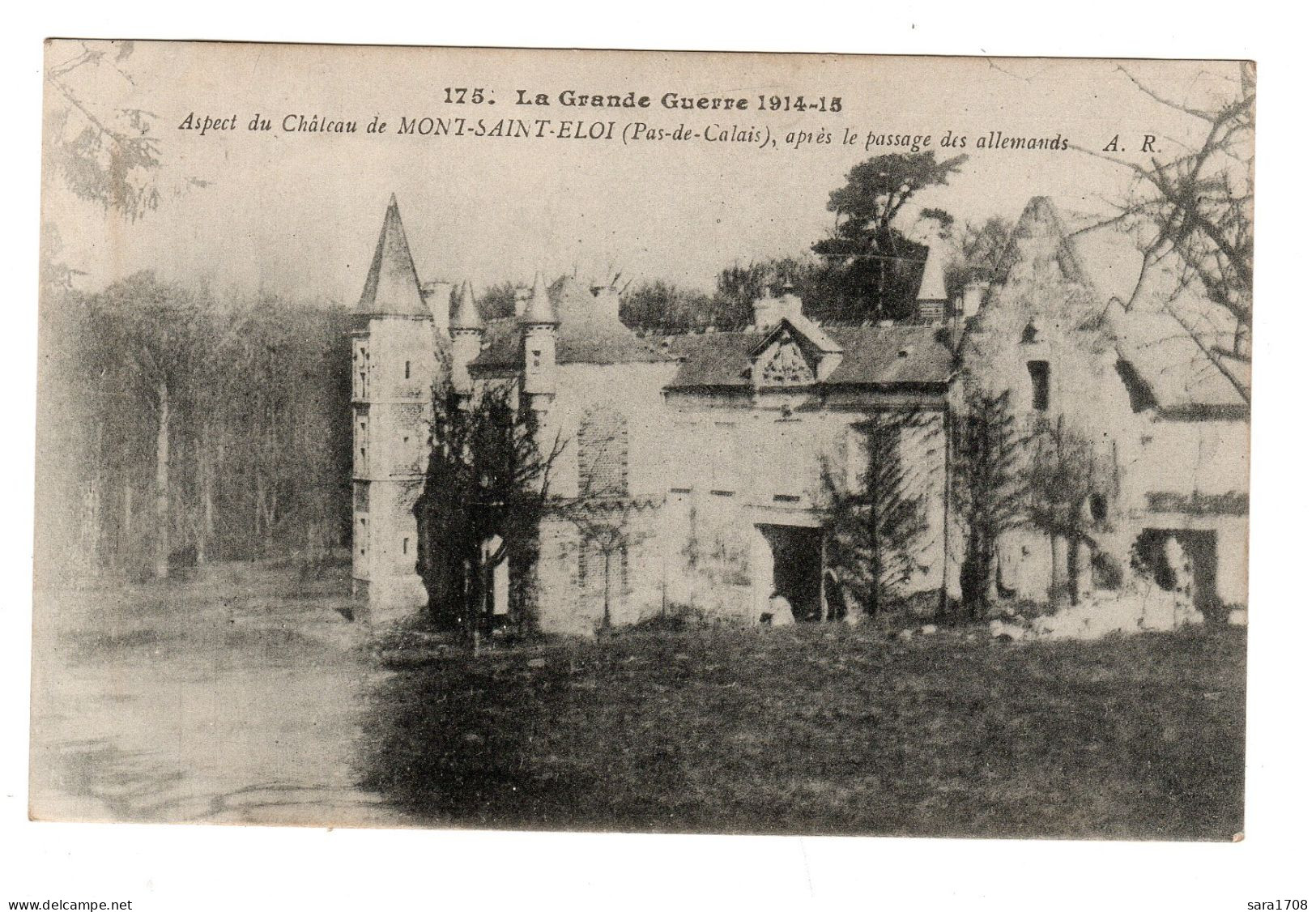 MONT SAINT ÉLOI, Aspect Du Château Après Le Passage Des Allemands. - War 1914-18