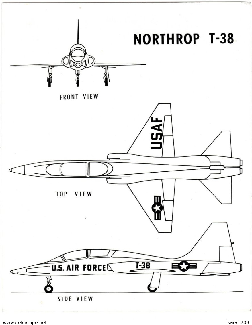 NORTHROP T-38, 1er Avion Supersonique. Photo Originale 25 X 20cm , Année 1960. Voir Mes Annonces Sur NORTHROP. 2 SCAN.  - Luftfahrt