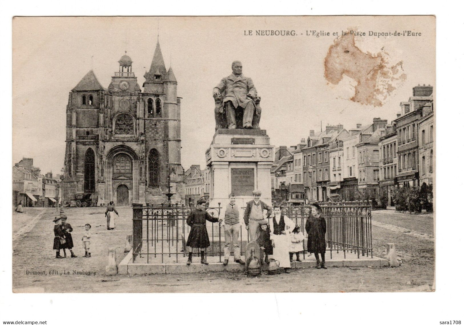 27 LE NEUBOURG, L'église Et La Place Dupont De L'Eure. - Le Neubourg