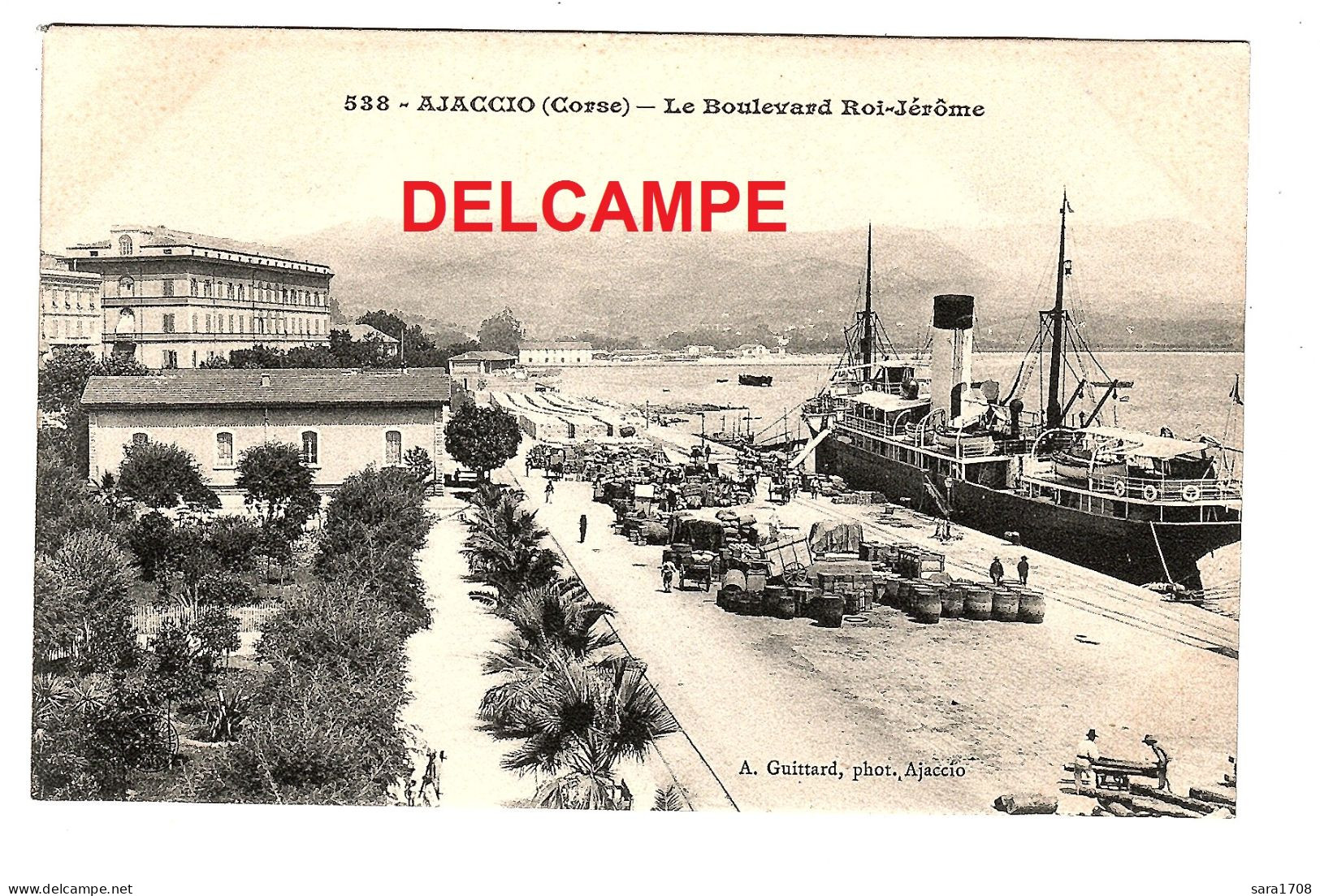 20 AJACCIO, Le Boulevard Roi Jérome. GUITTARD N°538. - Ajaccio