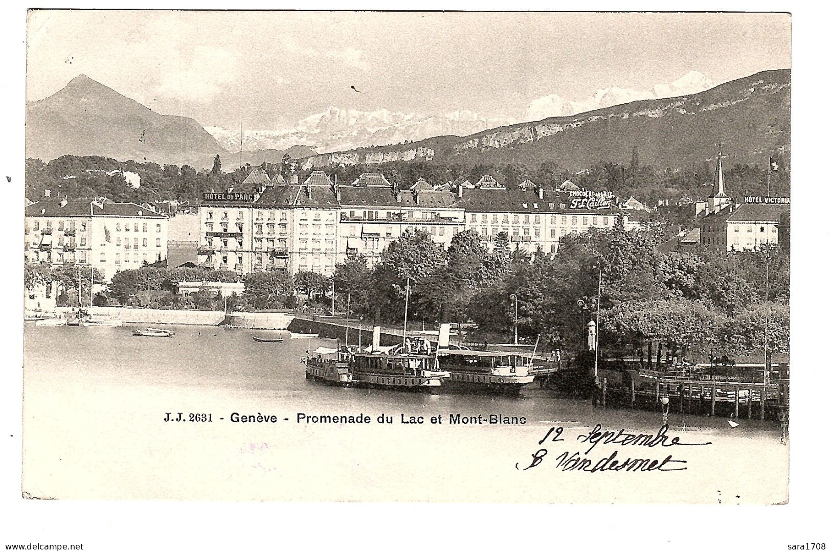 GENÈVE, Promenade Du Lac Et Mont Blanc. 2 SCAN. - Sonstige & Ohne Zuordnung