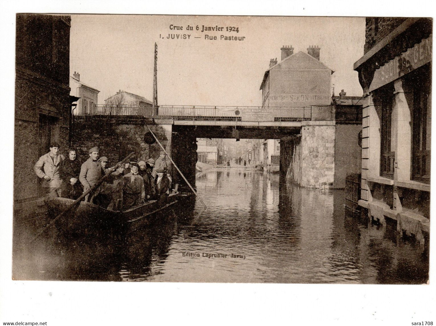 91 JUVISY Sur ORGE, Crue Du 6 Janvier 1924. Rue Pasteur. - Juvisy-sur-Orge