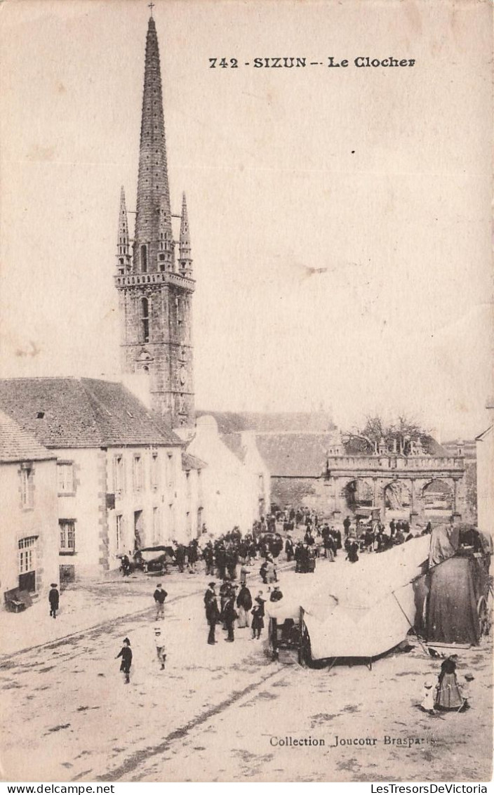 FRANCE - Sizun - Le Clocher - Vue D'ensemble - Animé - Vue De L'extérieure - Carte Postale Ancienne - Sizun