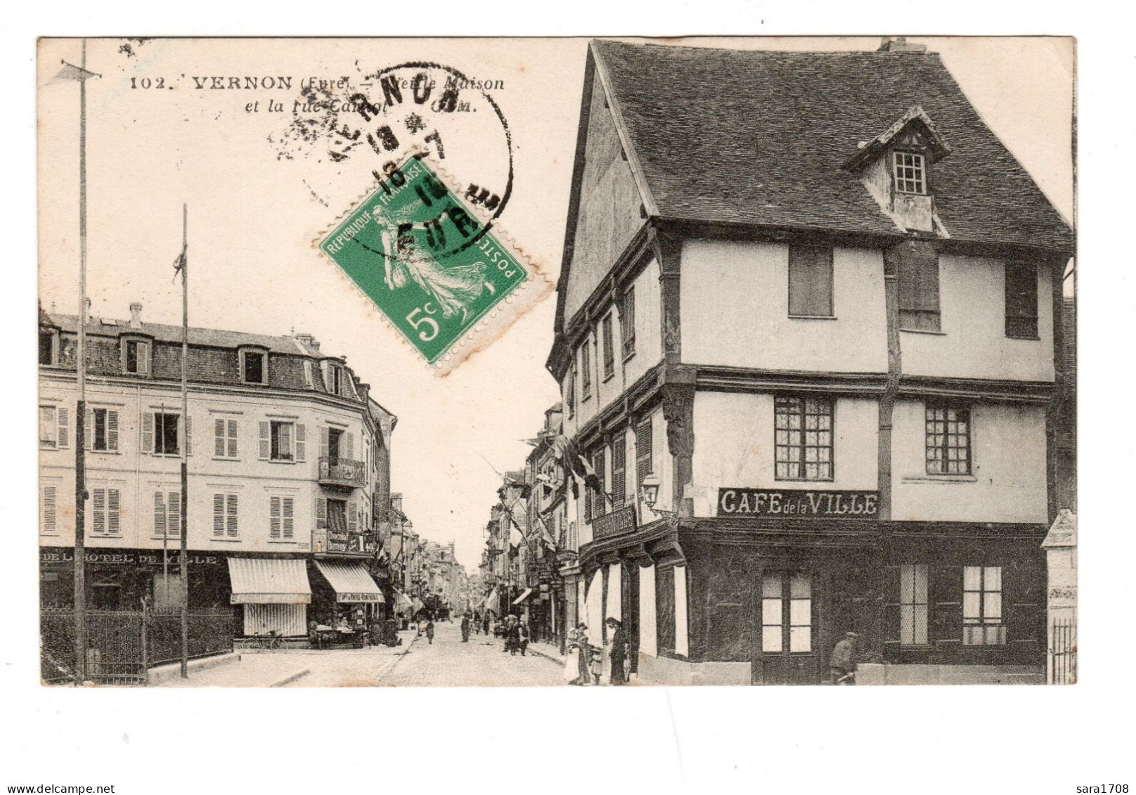 27 VERNON, La Rue Carnot. - Vernon