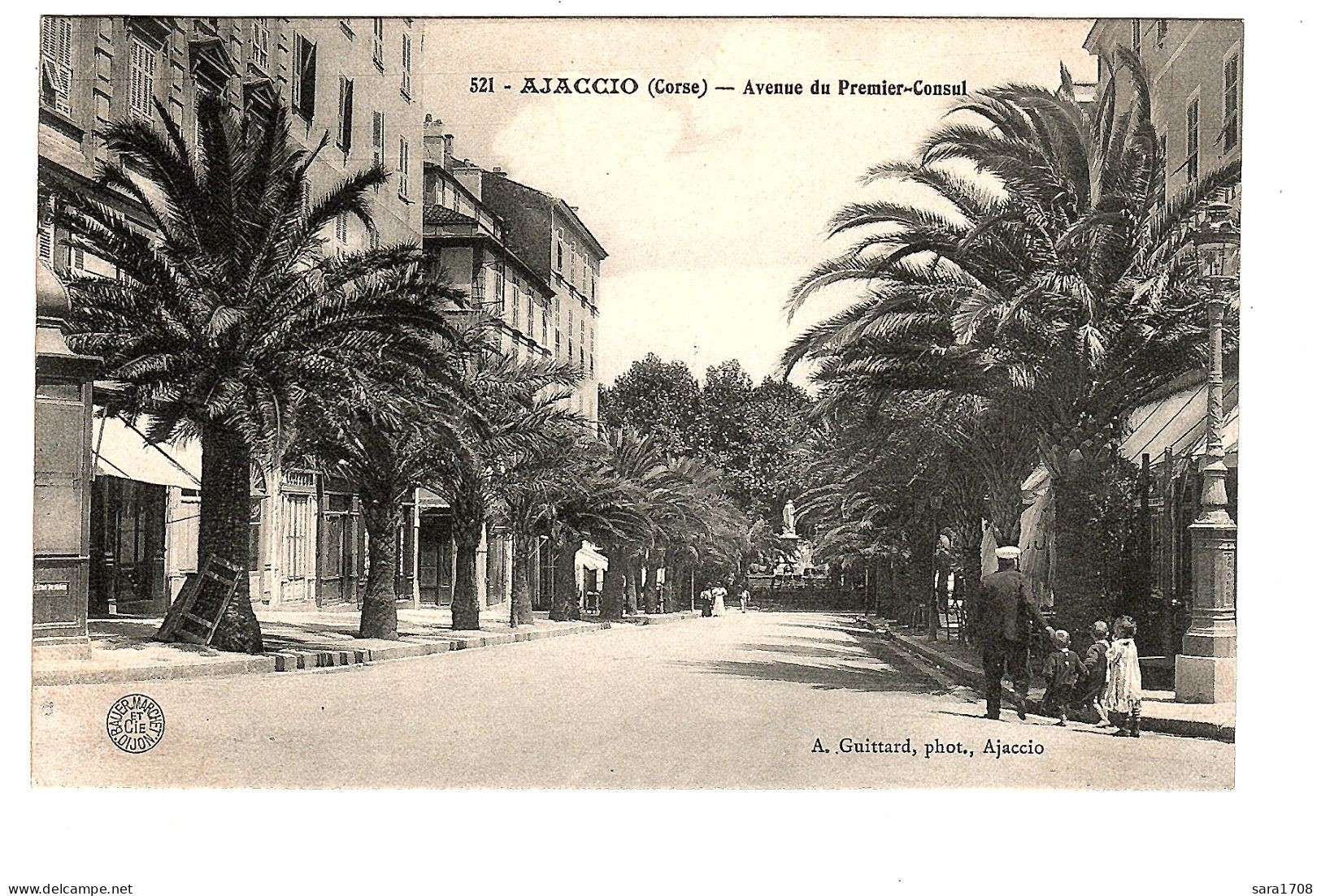 20 AJACCIO, Avenue Du Premier Consul. GUITTARD N°521. - Ajaccio