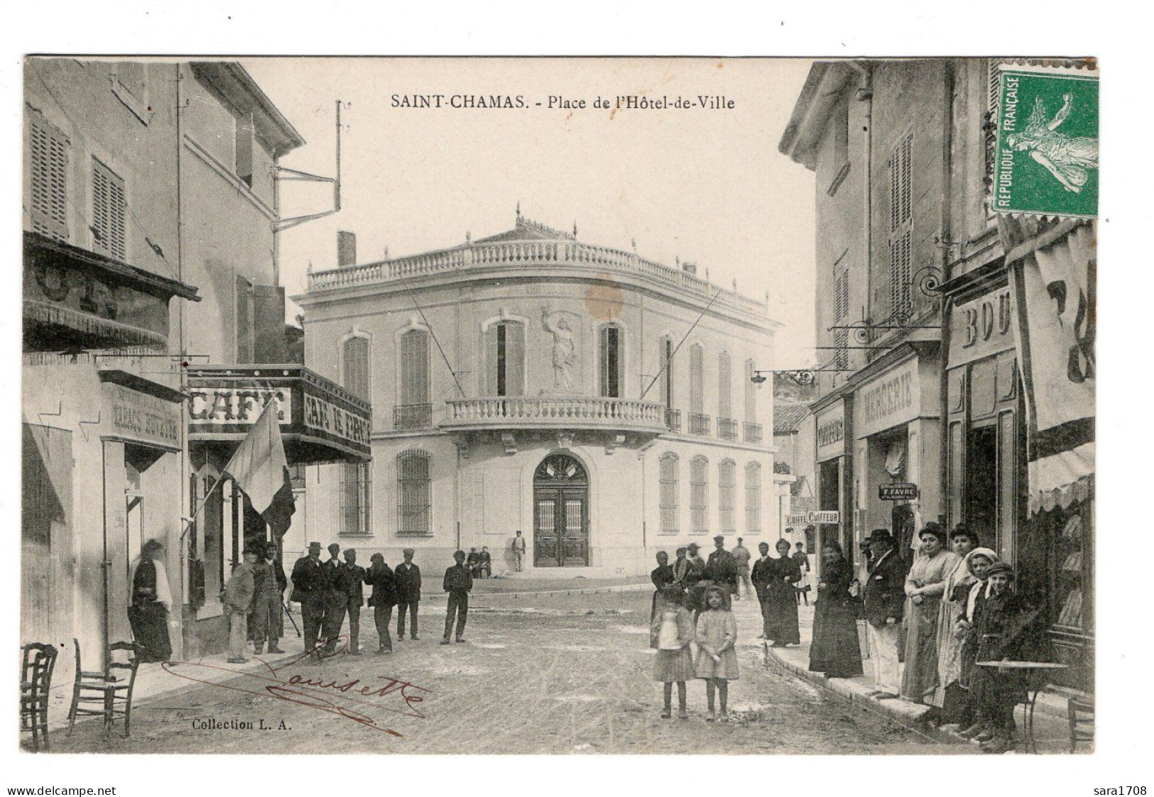 13 SAINT CHAMAS, Place De L'Hôtel De Ville. ( VOIR SCAN ). - Altri & Non Classificati