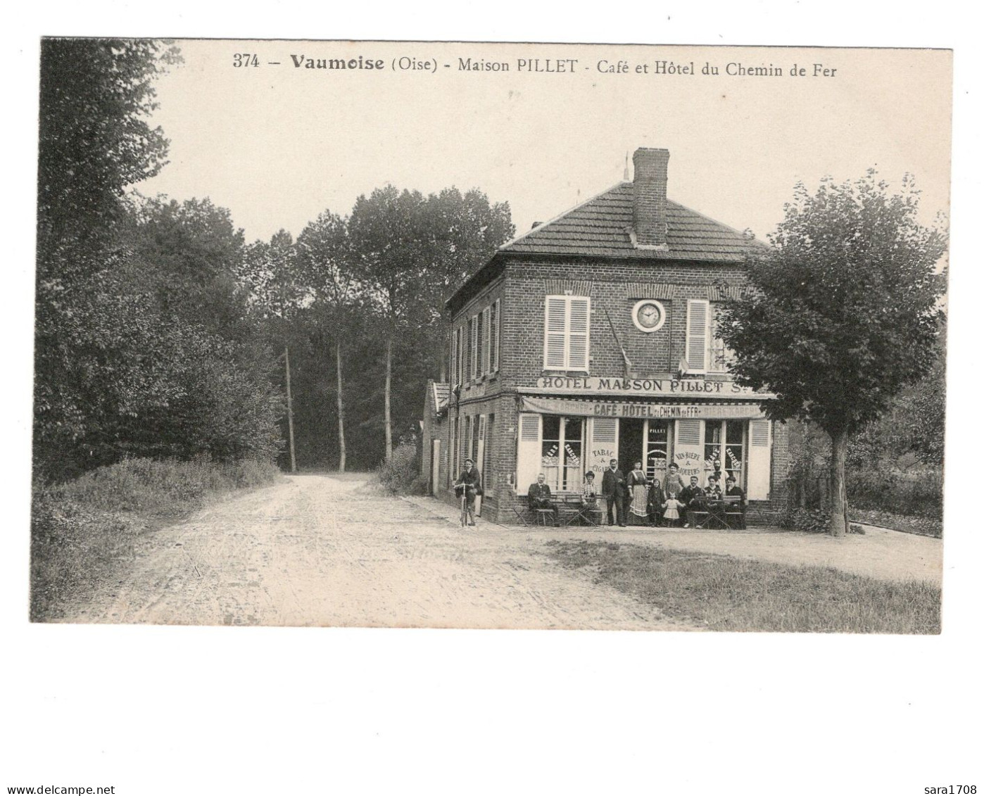 60 VAUMOISE, Maison PILLET, Café Et Hôtel Du Chemin De Fer. - Vaumoise