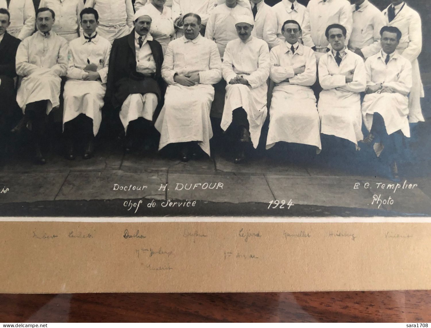 PARIS, Hôpital BROUSSAIS 1924, Service Du Dr H. DUFOUR. Des Noms Sous La Photo. ( VOIR 2 SCAN ) - Orte