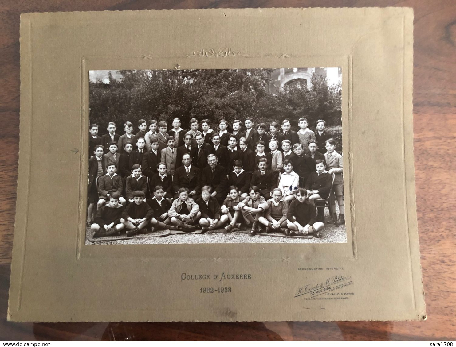 Photo Du Collège D'AUXERRE, Année 1932-1933. ( VOIR 4 SCAN ) - Orte