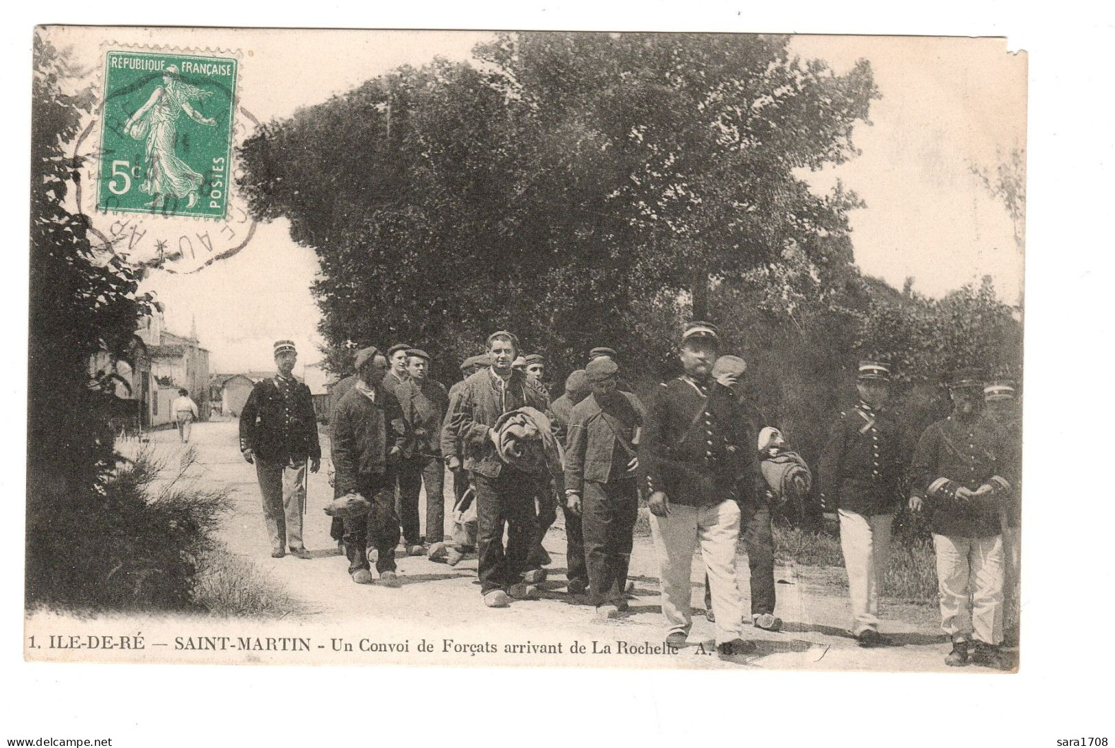 17 ILE DE RÉ, SAINT MARTIN, Un Convoi De Forçats Arrivant De LA ROCHELLE. 2 SCAN. - Ile De Ré