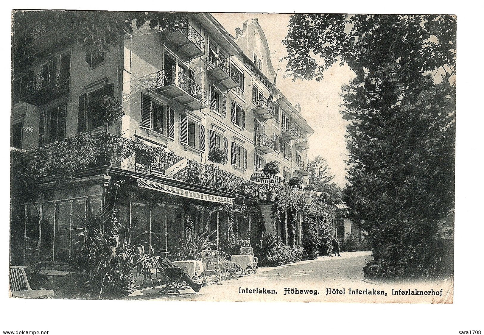 Interlaken, Höheweg, Hôtel INTERLAKEN, Interlaknerhof. 2 SCAN. - Sonstige & Ohne Zuordnung