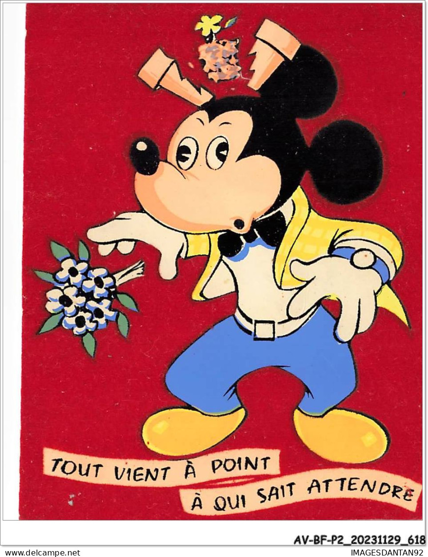 AV-BFP2-0497 - WALT-DISNEY - Mickey - Tout Vient à Point à Qui S'attendre - Vndue En état - Disneyland