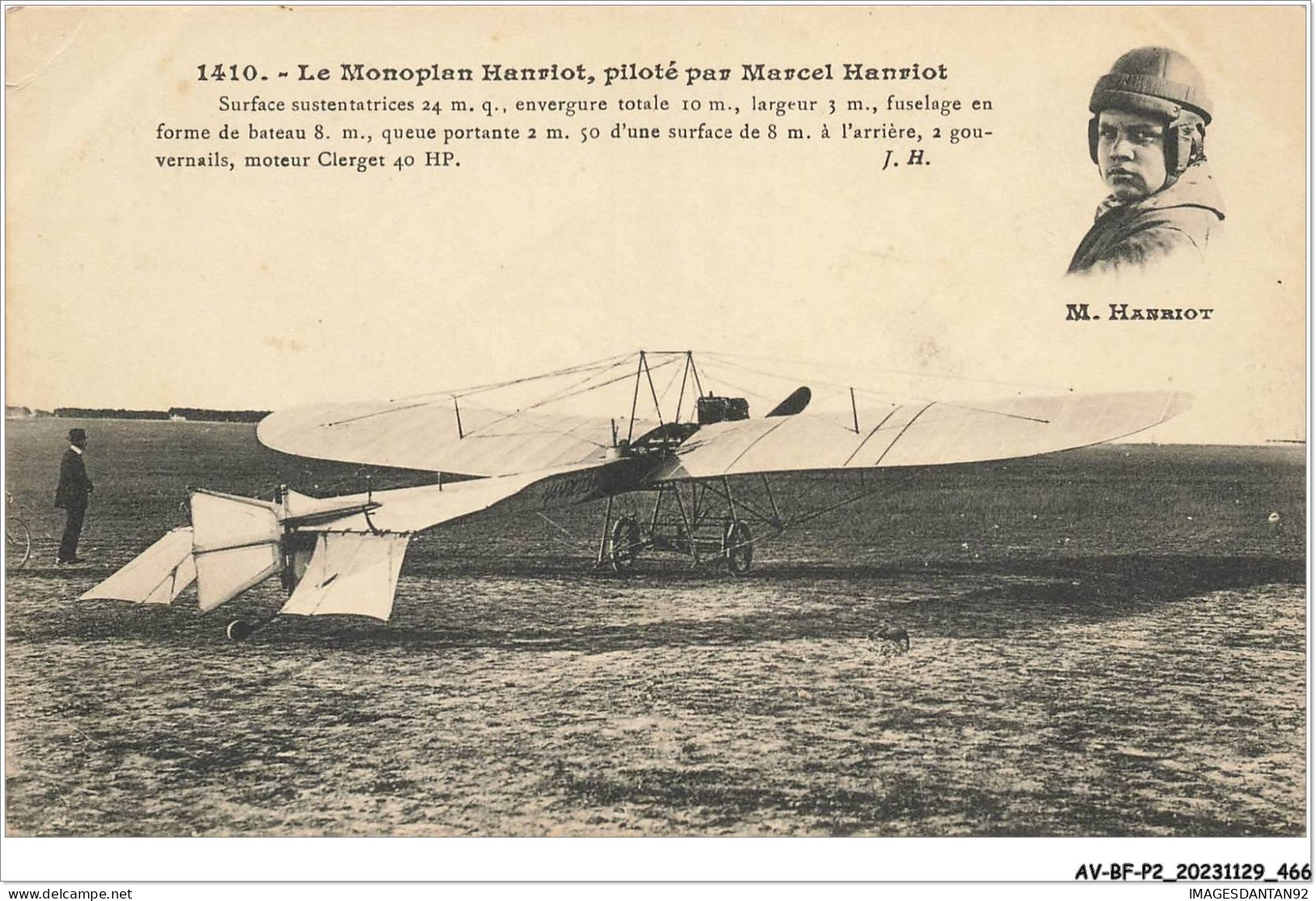 AV-BFP2-0421 - AVIATION - Le Monoplan Hanriot Piloté Par Marcel Hanriot - Other & Unclassified