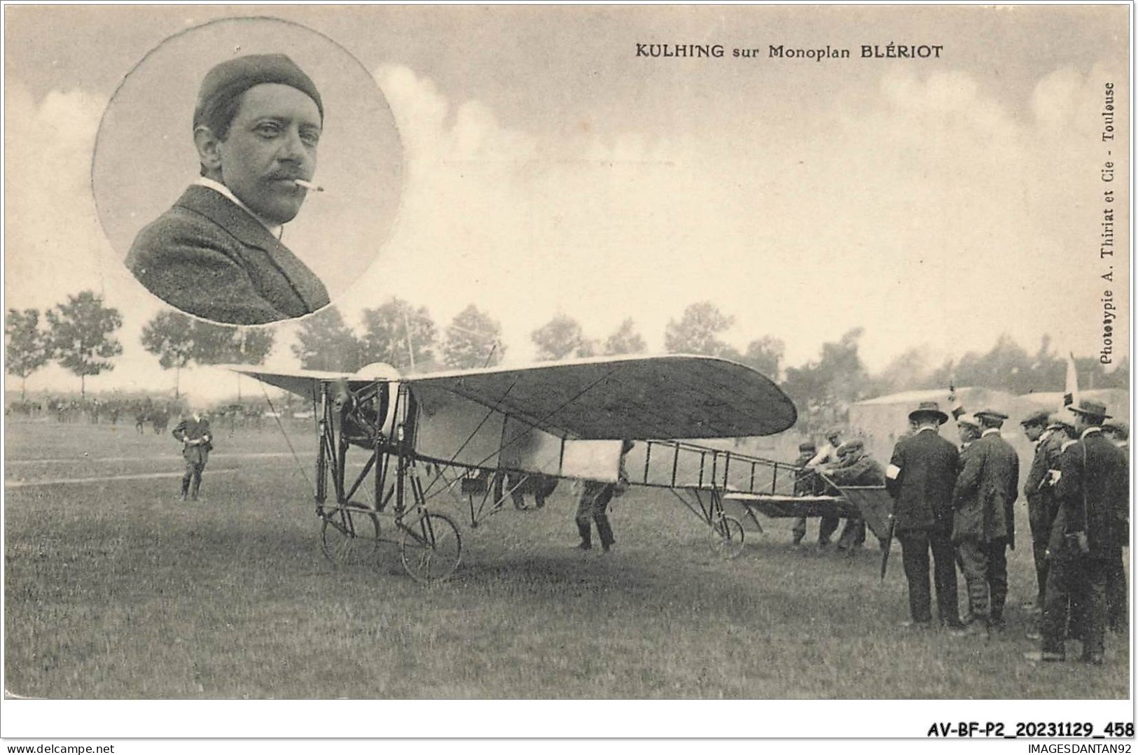 AV-BFP2-0417 - AVIATION - Aviateur - Kulhing Sur Monoplan Blériot - Other & Unclassified