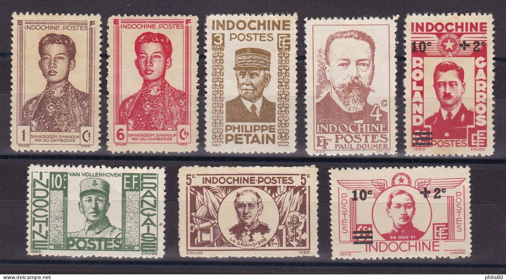 INDOCHINE N°237,240,244,252,277,255,264,276 - Nuovi