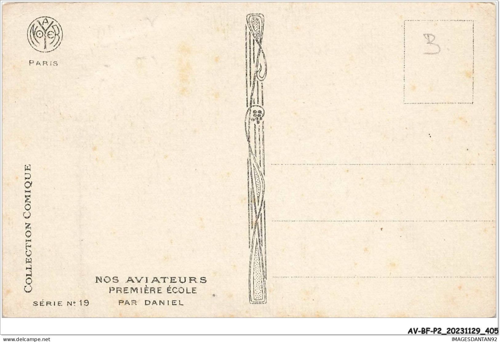 AV-BFP2-0390 - AVIATION - Nos Aviateurs - Première école, Par Daniel - Arrivée - Aviateurs