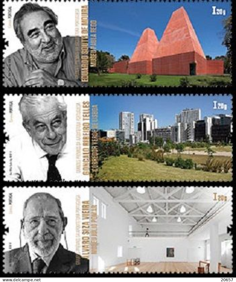 Portugal 3895/97 Architectes, Musées, Espace Vert Végétation - Sonstige & Ohne Zuordnung