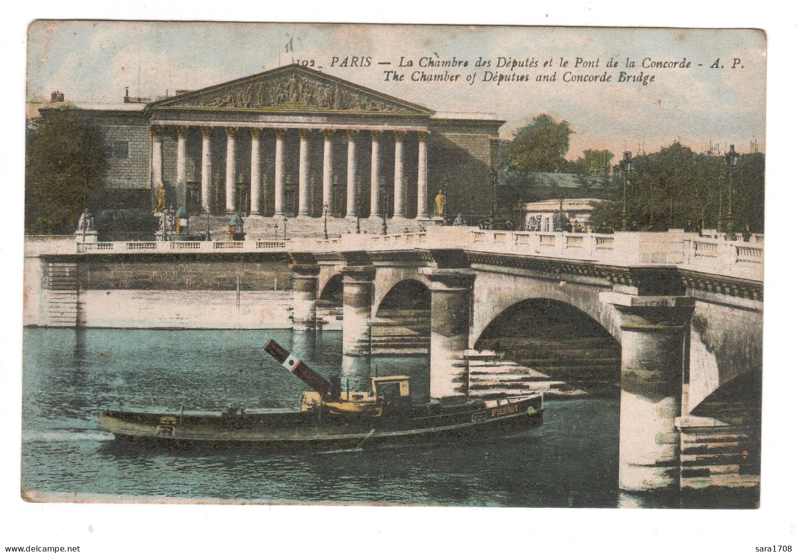 75 PARIS,  La Chambre Des Députés Et Le Pont De La Concorde. - Autres Monuments, édifices