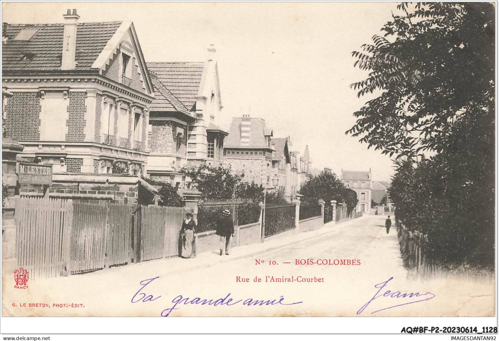AQ#BFP2-92 -0562 - BOIS-COLOMBES - Rue De L'Amiral Courbet - M. Leyter - Other & Unclassified