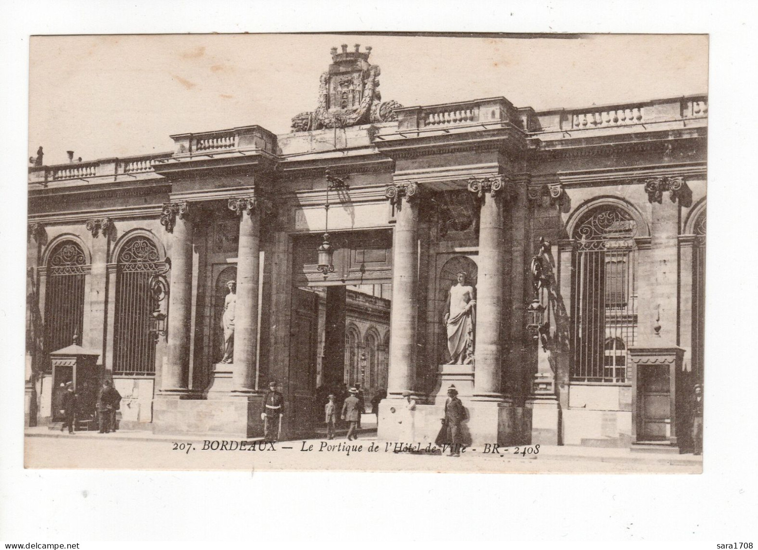 33 BORDEAUX, Le Portique De L'Hôtel De Ville.  - Bordeaux