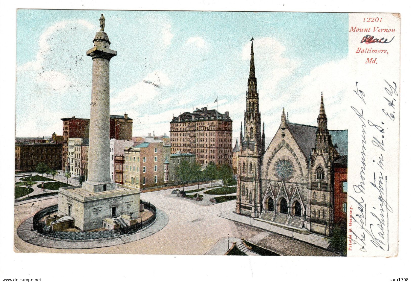 BALTIMORE, Mount Vernon Place. 2 SCAN. - Baltimore