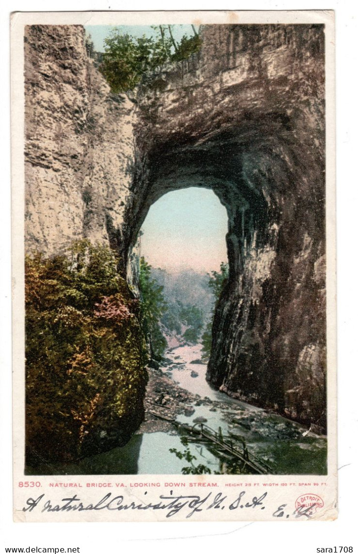 Naturel Bridge VA Looking Down Stream. 2 SCAN. - Altri & Non Classificati