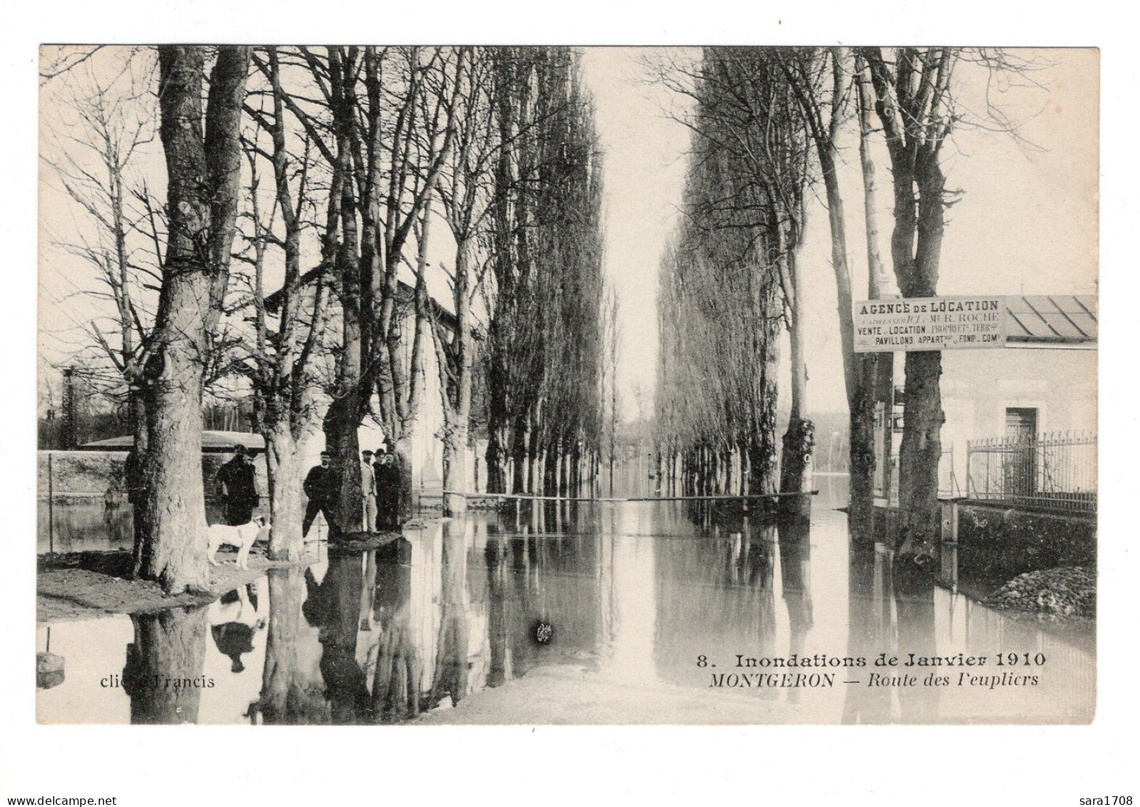 91 MONTGERON, Inondations De Janvier 1910. Route Des Peupliers. - Montgeron