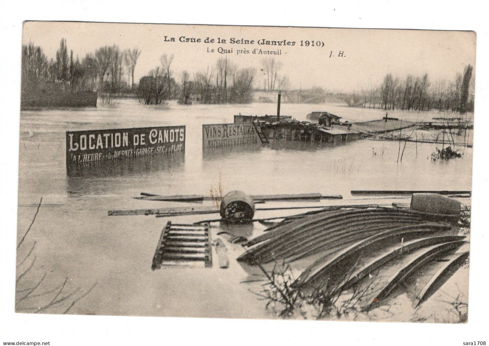 78 AUTEUIL, Inondations De 1910. Le Quai  Près D'Auteuil. - Sonstige & Ohne Zuordnung