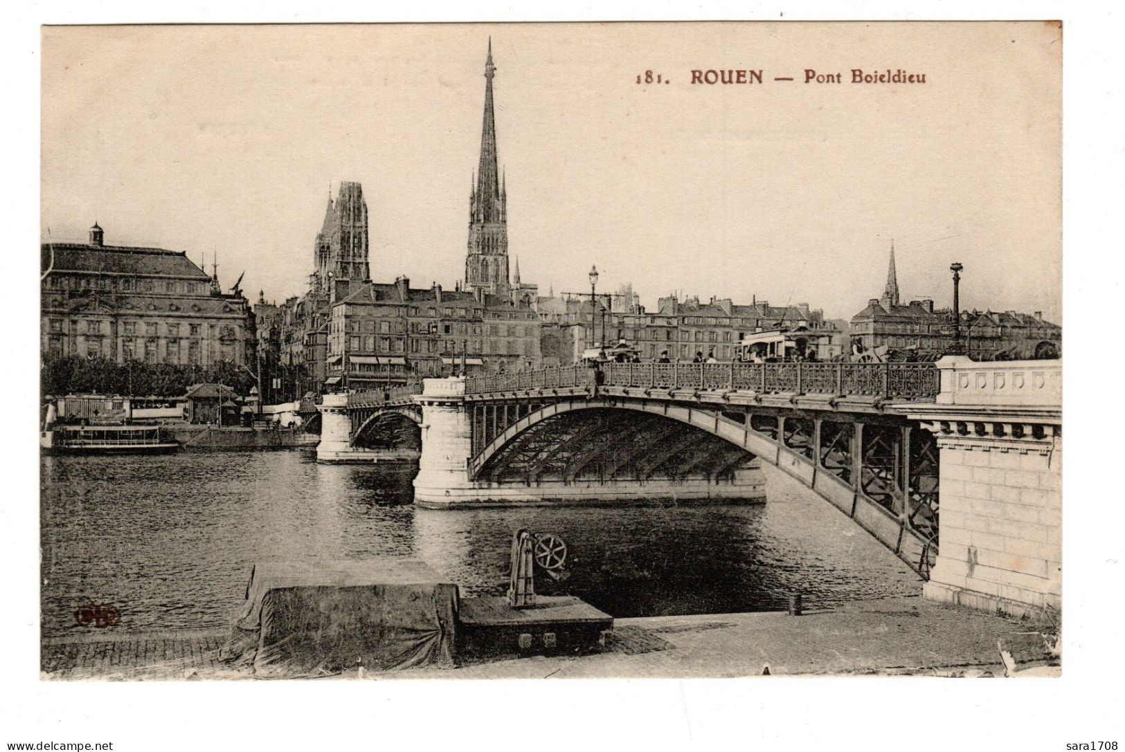 76 ROUEN, Pont Boieldieu. 2 SCAN. - Rouen