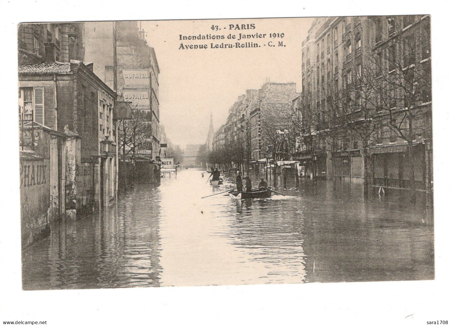 PARIS, Inondations De 1910. Avenue Ledru Rollin. - Alluvioni Del 1910