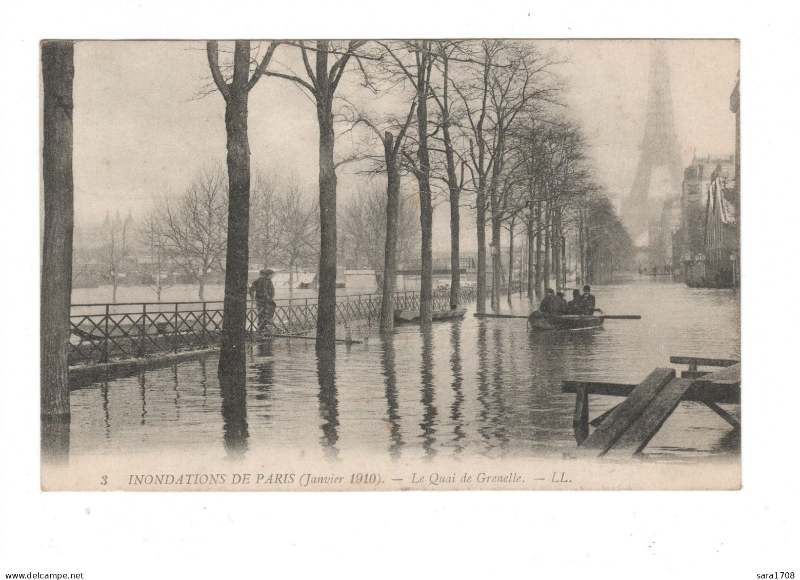 PARIS, Inondations De 1910. Le Quai De Grenelle. - Alluvioni Del 1910