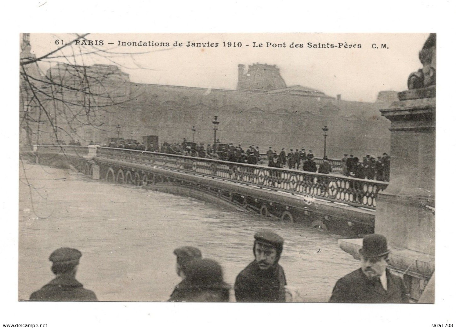 PARIS, Inondations De 1910. Le Pont Des Saints Pères. - Inondations De 1910