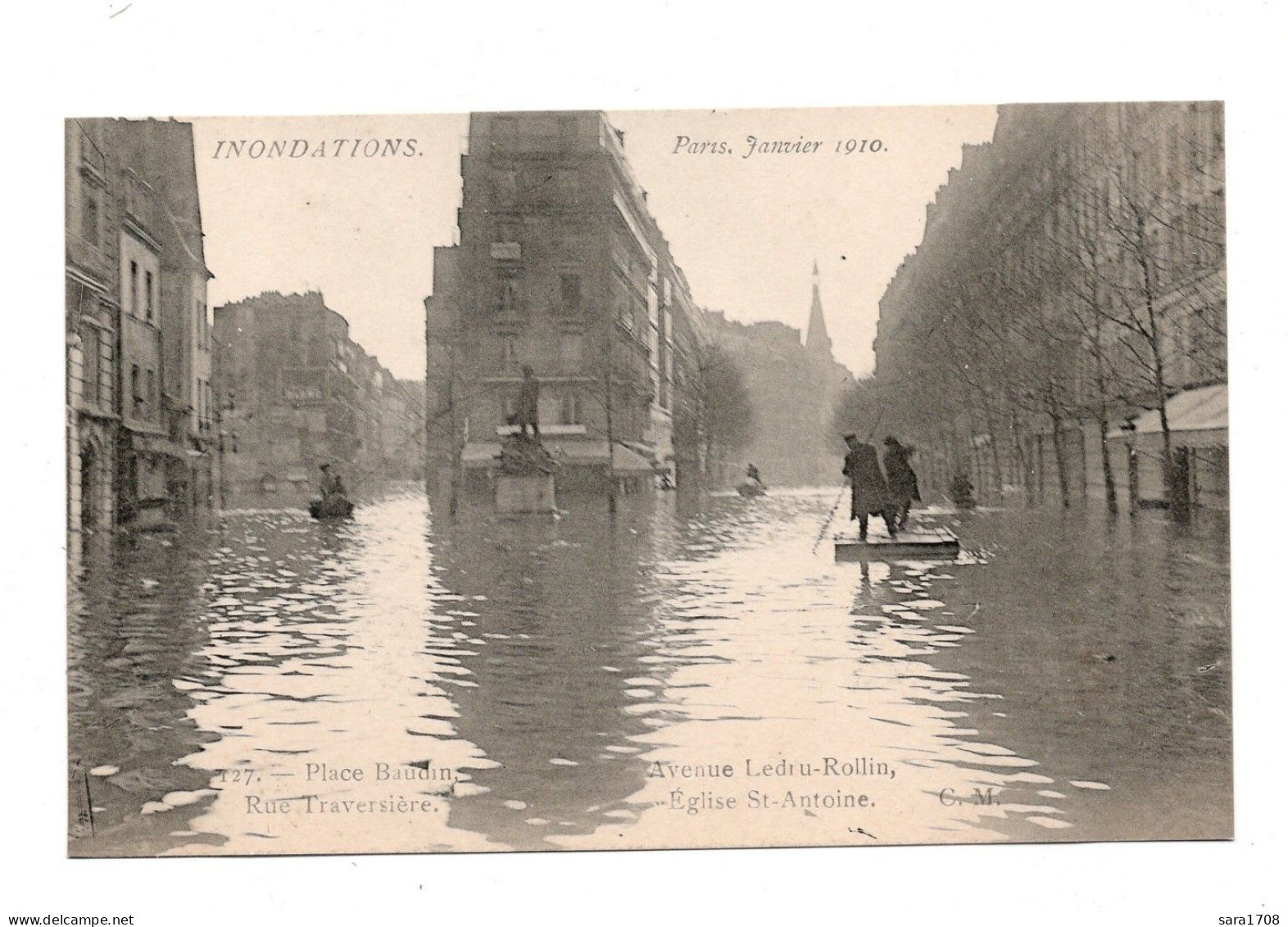 PARIS, Inondations De 1910. Rue Traversière Et Avenue Ledru Rollin. - Alluvioni Del 1910