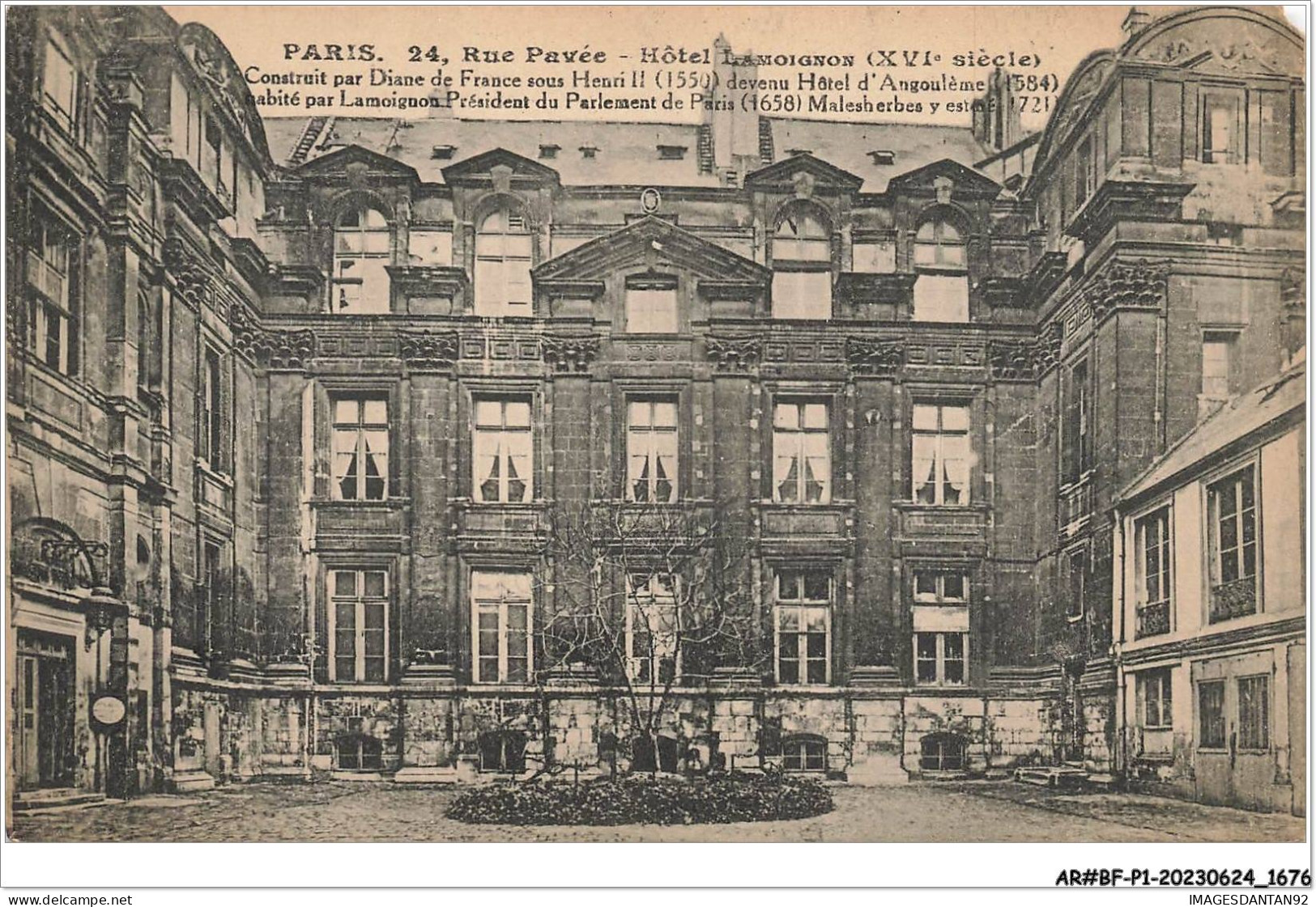 AR#BFP1-75-0838 - PARIS - Rue Pavée - Hôtel Lamoignon - NÂ°2 - Straßenhandel Und Kleingewerbe