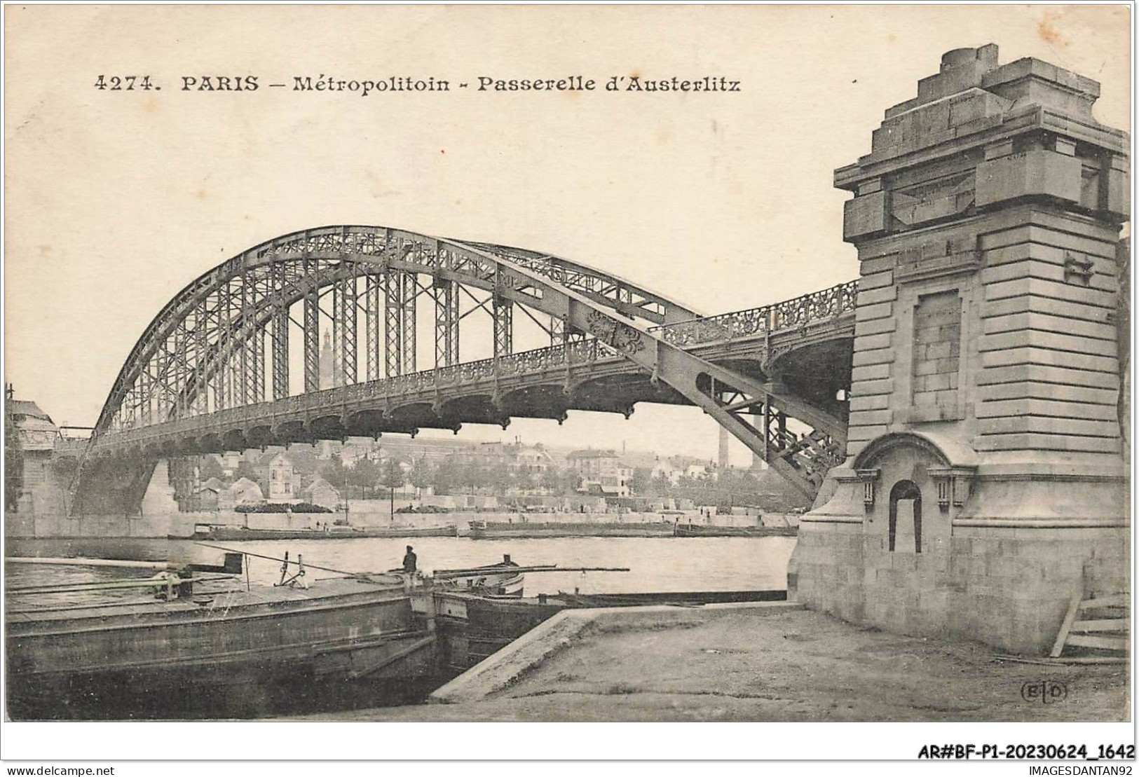 AR#BFP1-75-0821 - PARIS - Métropolitain - Passerelle D'Austerlitz - Parijs Bij Nacht