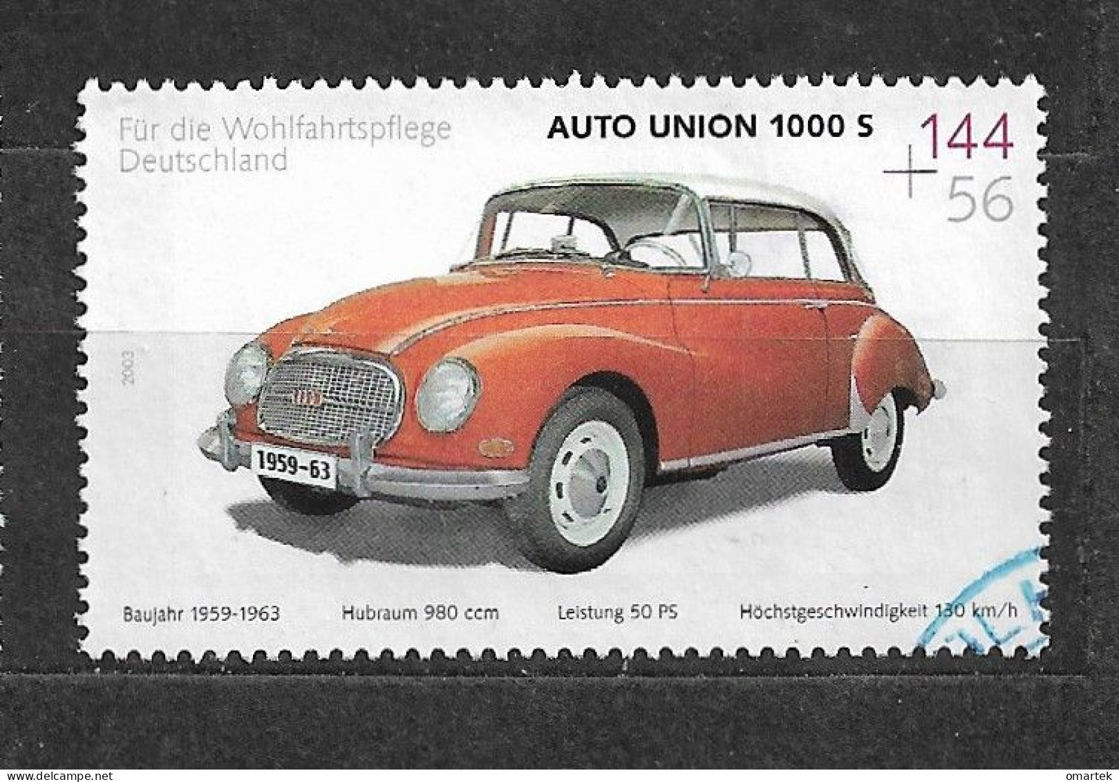 Deutschland Germany BRD 2003 ⊙ Mi 2366 Classic Cars. Auto Union 1000S. - Usati
