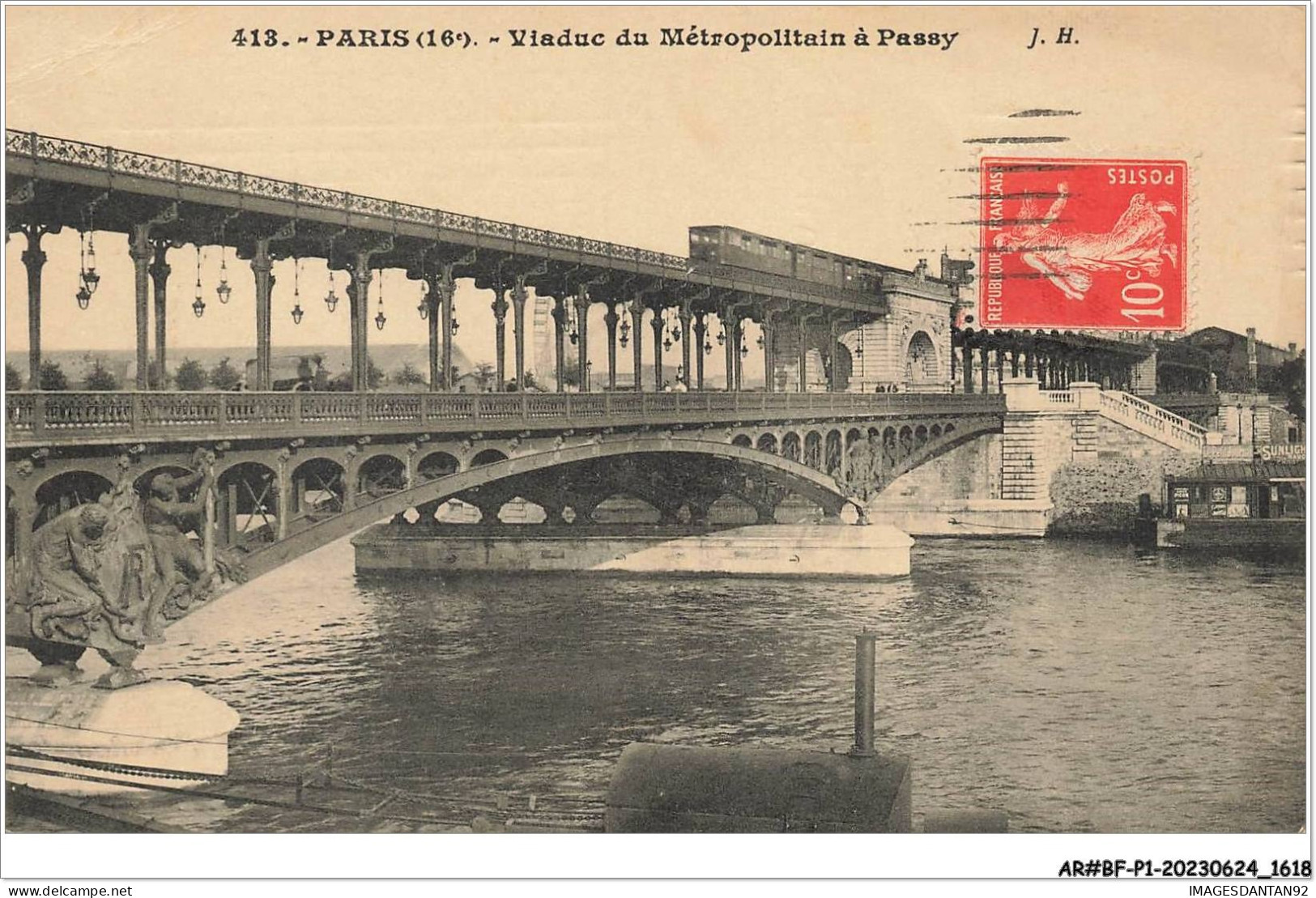 AR#BFP1-75-0809 - PARIS - Viaduc Du Métropolitain à Passy - Paris La Nuit