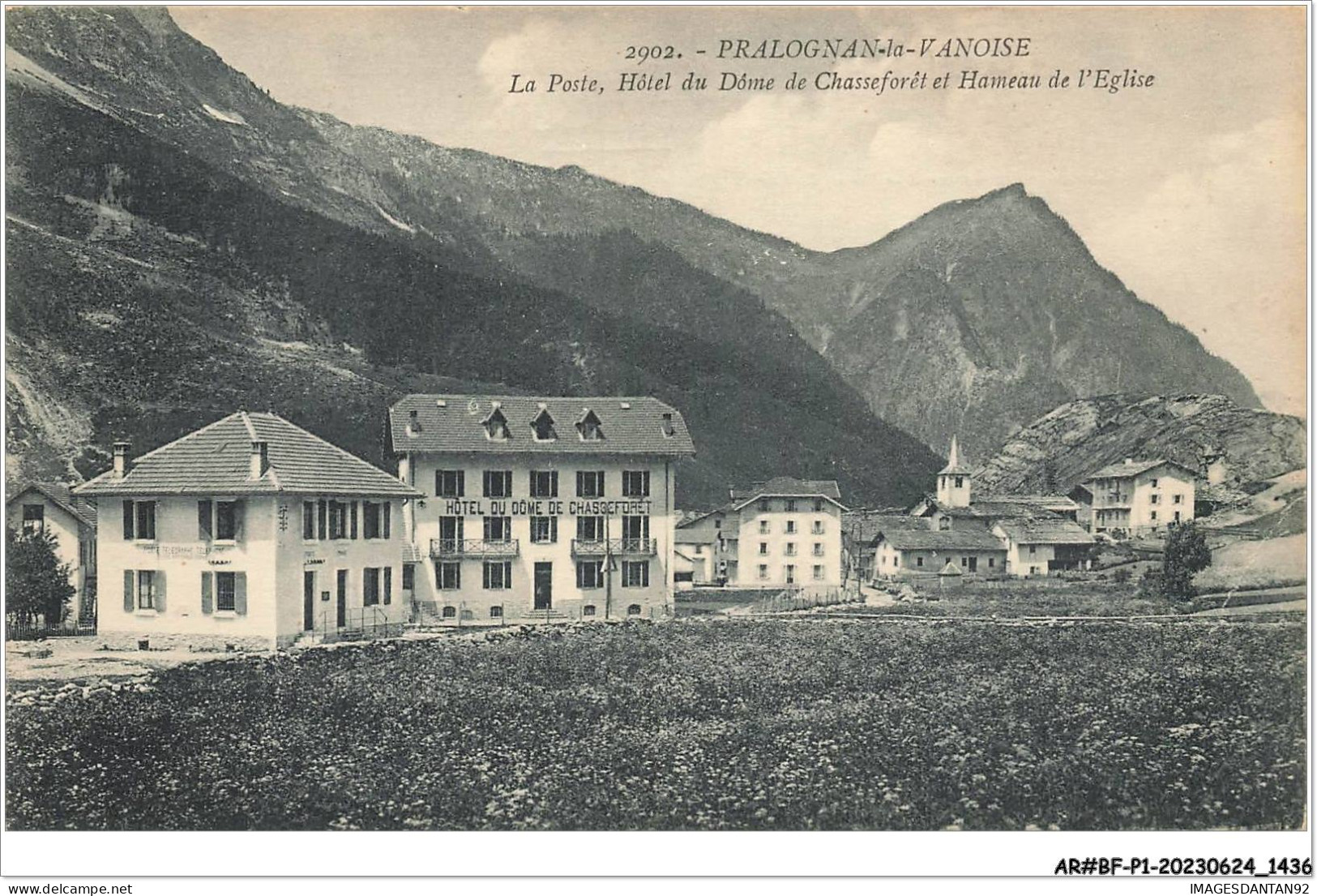 AR#BFP1-73-0718 - PRALOGNAN-LA-VANOISE - La Poste, Hôtel Du Dôme De Chasseforêt Et Hameau De L'église - Pralognan-la-Vanoise